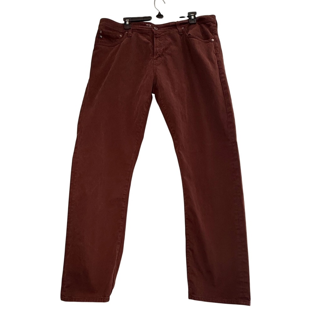 AG Adriano Goldschmied The Ives Modern Athletic Pants Burgundy 36x32 1790SUDDMG